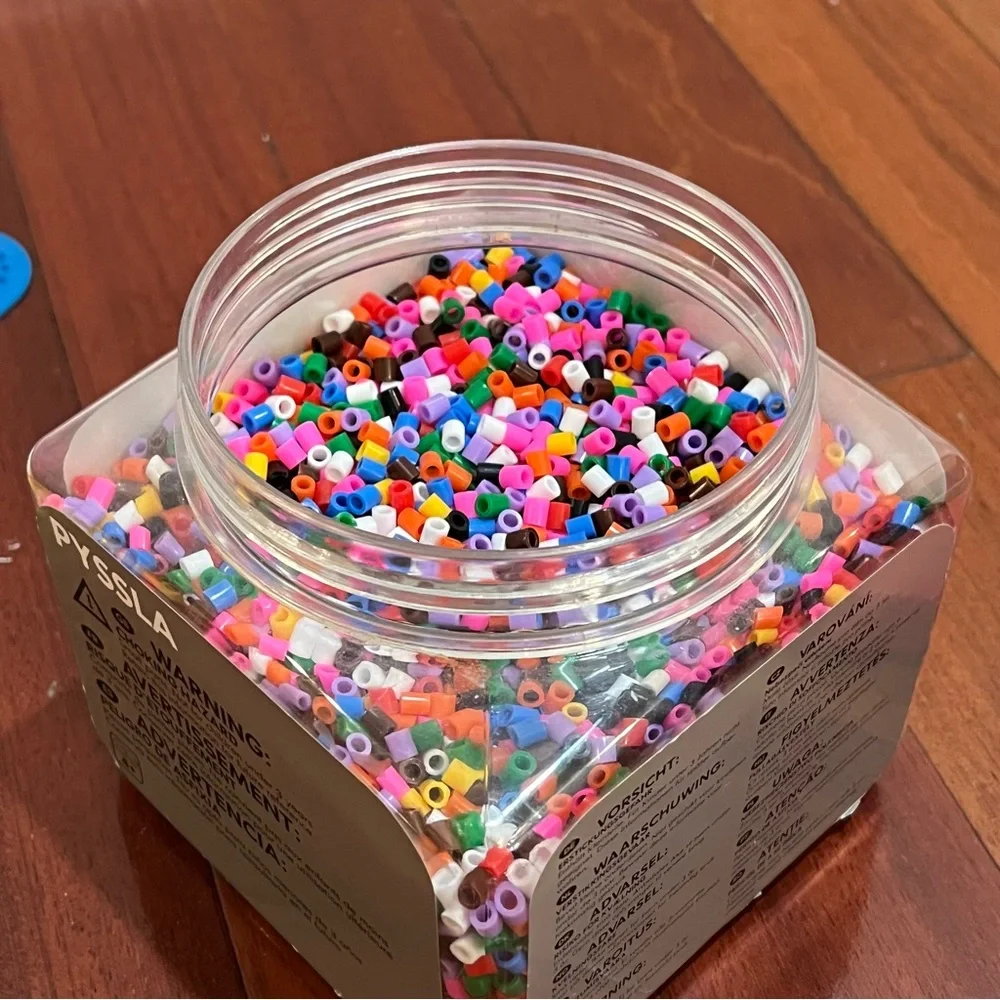 Ikea Pyssla Perler Multi Colored Jewelry Craft Beads with 9 Pegboards